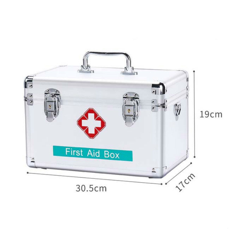 Emergency Aluminum Medicine Cabinet for Household Aluminum Alloy Medicine Box Enterprise, Size:12 inch Mdeium(Silver) by bashfashion