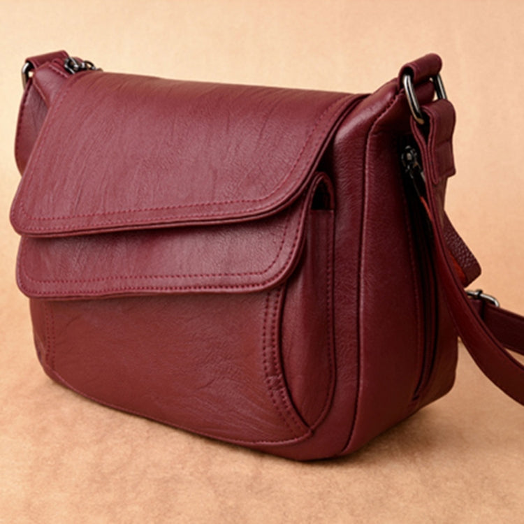 Summer Leather Luxury Handbags Female Shoulder Messenger Bag(Gray) by bashfashion