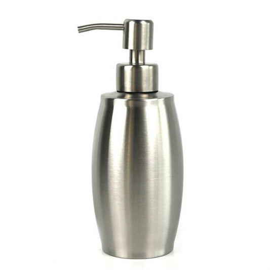 SH158 350ml Stainless Steel Soap Dispenser Oval Hand Sanitizer Bottle by bashfashion
