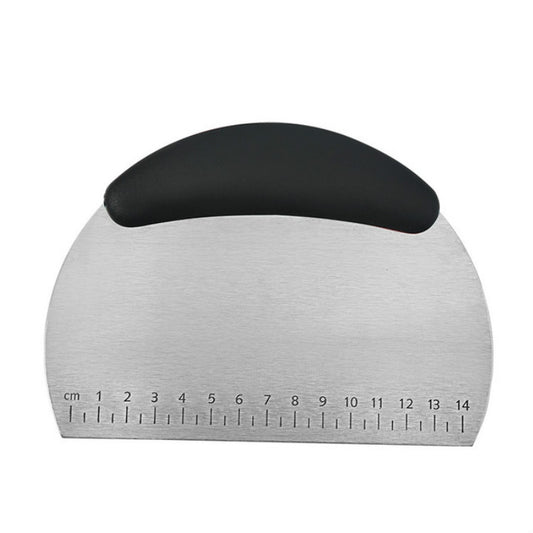 Stainless Steel Noodle Cutter Rice Flour Scraper Dough Cutting Knife(Black) by bashfashion