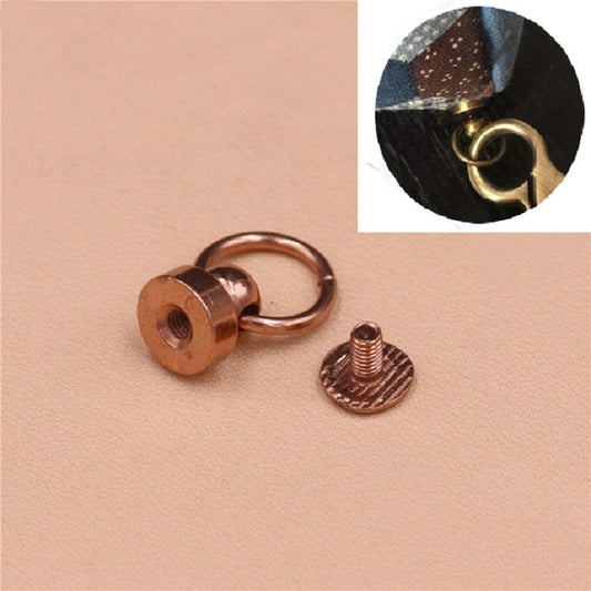 10 PCS Pure Copper Belt Ring Handle Luggage Accessories(Rose Gold) by bashfashion