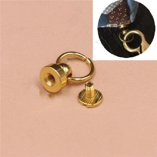 10 PCS Pure Copper Belt Ring Handle Luggage Accessories(Gold) by bashfashion