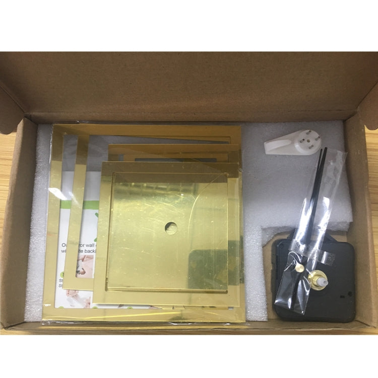 Wall Clocks Mirror 3D Stereo Acrylic Living Room Bedroom Decoration Wall Clock Fashion DIY Creative Wall Clock(Gold) by bashfashion