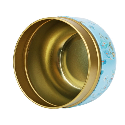 HOOMIN Tea Box Tea Jar Storage Holder Tea Caddies Matcha Container Mini Coffee Powder Organizer Cans Multifunction Round Metal, Color:Cherry color by bashfashion