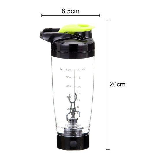 600ML Mixer Water Bottle Portable Electric Protein Automatic Creative Coffee Milk Cup(green) by bashfashion