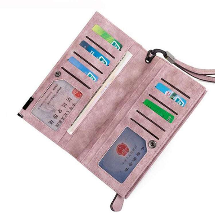 Fashion Ladies Zipper Long Dull Polish Retro PU Leather Wallet Clutch Coin Purse(Dark green) by bashfashion