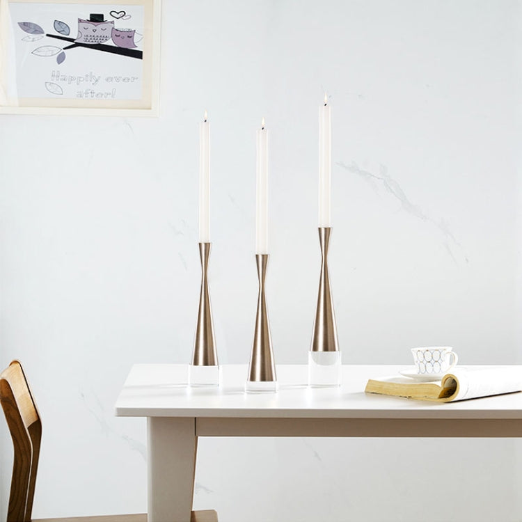 Golden Iron Candlestick Wedding Gift Props Decoration, Size:5.6X19CM by bashfashion