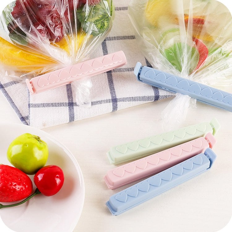 5pcs / Pack Plastic Bag Snack Bag Sealing Love Clip Kitchen Accessories Blue by bashfashion