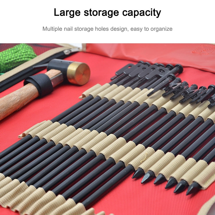 Outdoor Camp Nail Storage Bag Portable Simple Portable Tool Kit Tent Nail Storage Bag(Khaki) by bashfashion