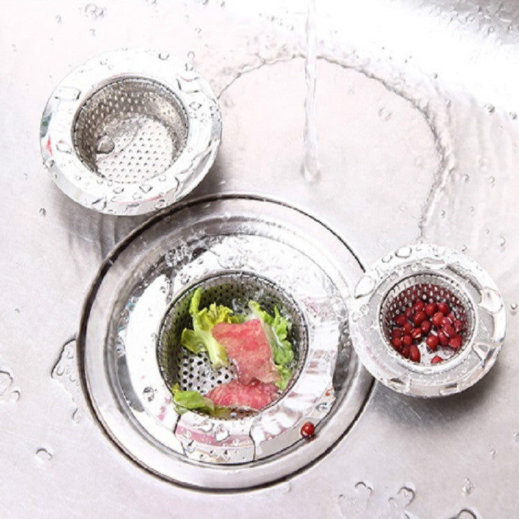 Hand-held Shower Drain Hole Filter Stainless Steel Kitchen Sink Strainer by bashfashion
