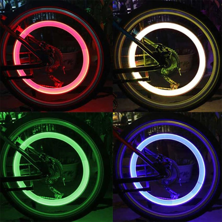10 PCS LED Bicycle Lights Wheel Tire Valve Caps Bike Accessories Cycling Lantern Spokes Lamp(Red) by bashfashion
