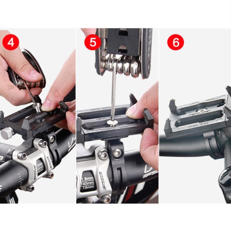 GUB Bicycle Aluminum Alloy Mobile Phone Bracket Navigation Bracket Motorcycle Mobile Phone Holder(Black) by GUB