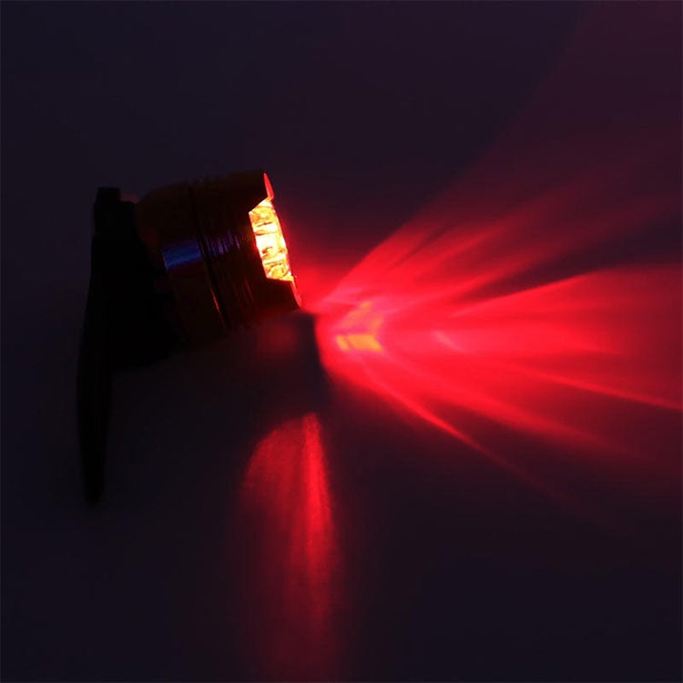 Aluminum Bicycle Cycling Front Rear Tail Helmet Red White LED Flash Lights Safety Warning Lamp Cycling Caution Light Waterproof(Red Light White Case) by bashfashion