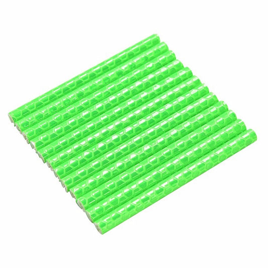 2 Bags Bicycle Mountain Bike Riding Wheel Rim Spoke Mount Clip Tube Warning Light Strip Outdoor Reflector(Green) by bashfashion
