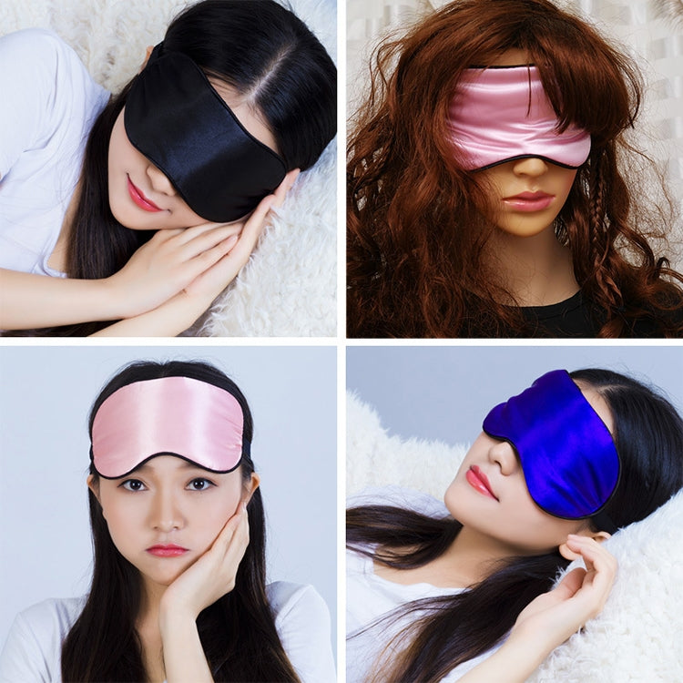 2 PCS Pure Silk Sleep Rest Eye Mask Padded Shade Cover Travel Relax Aid Blindfolds(Black) by bashfashion