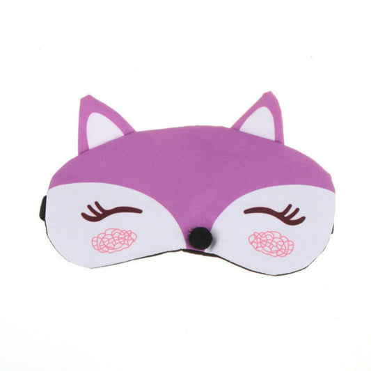 Cute Fox 3D Sleep Mask Rest Travel Sleeping Cover Sleep Ice Mask(Purple) by bashfashion