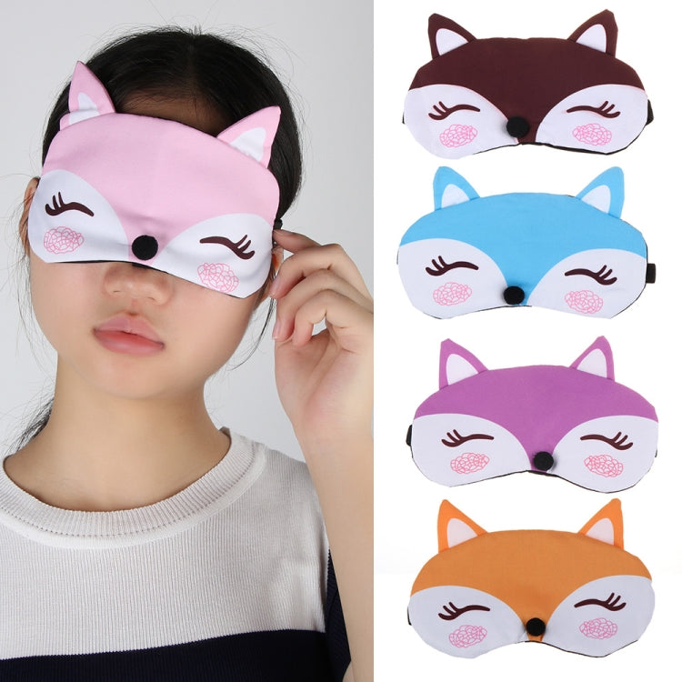 Cute Fox 3D Sleep Mask Rest Travel Sleeping Cover Sleep Ice Mask(Purple) by bashfashion