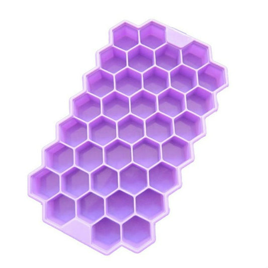 37 Grids Ice Cubes Honeycomb Ice Cream Maker Form DIY Mould Popsicle Molds Yogurt Ice Box Fridge Treats Freezer(Purple) by bashfashion