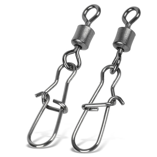 10pcs /Pack Stainless Steel Fishing Connector Bearing Rolling Swivel Connector Fishing Gear Accessories(3(34mm)) by bashfashion