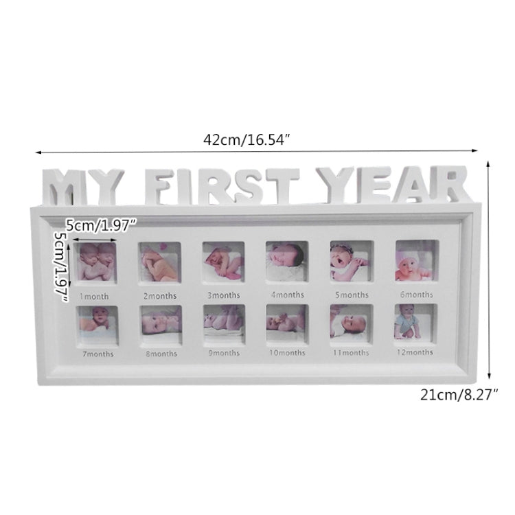 Creative DIY Home Room Decoration Baby Memorial Growing Photo Frame Display(Blue) by bashfashion