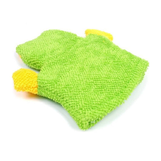 Cartoon Children Double-sided Bath Towel Thickened Bathing Gloves(Green Frog) by bashfashion
