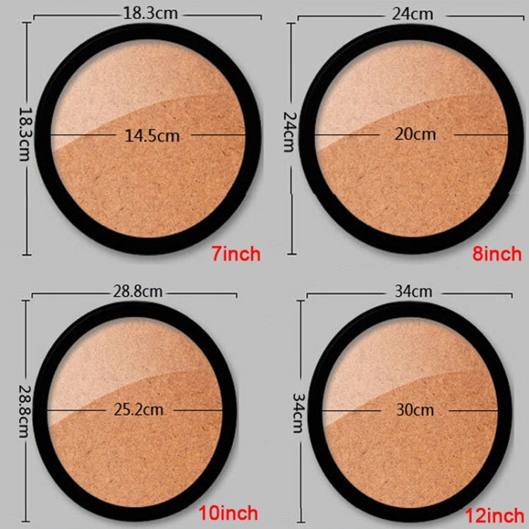 Hanging Wall Mounted Round Photo Frame Creative Gifts Home Decoration Wood-based Photo Frame Holder, Size:10 inch(Black) by bashfashion