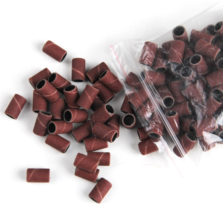 100pcs / Pack Nail Art Electric Grinder Accessories Sandpaper Ring Sand Cloth Ring Grinding Ring, Size:120# by bashfashion