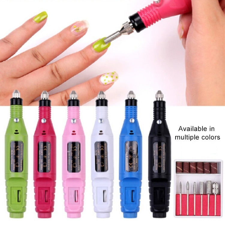 1 Set Power Professional Electric Manicure Machine Pen Pedicure Nail File Nail Tools 6 bits Drill Nail Drill Machine(EU White) by bashfashion