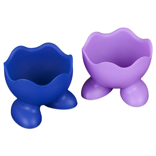 10 PCS Creative Environmentally Friendly Kitchen Gadgets Resistant Silicone Egg Cooker Food Grade Egg Tray Random Color Delivery by bashfashion