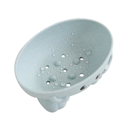 2 PCS Cartoon Soap Box With Wheat Straw(Blue) by bashfashion