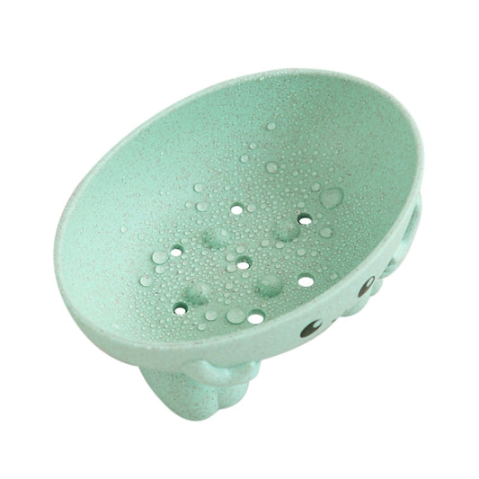 2 PCS Cartoon Soap Box With Wheat Straw(Green) by bashfashion