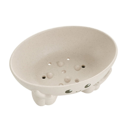 2 PCS Cartoon Soap Box With Wheat Straw(Beige) by bashfashion