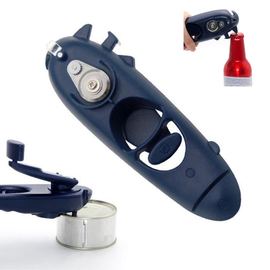 8 in 1 Stainless Steel Multifunctional Hand-canned Bottle Opener(Dark Blue) by bashfashion