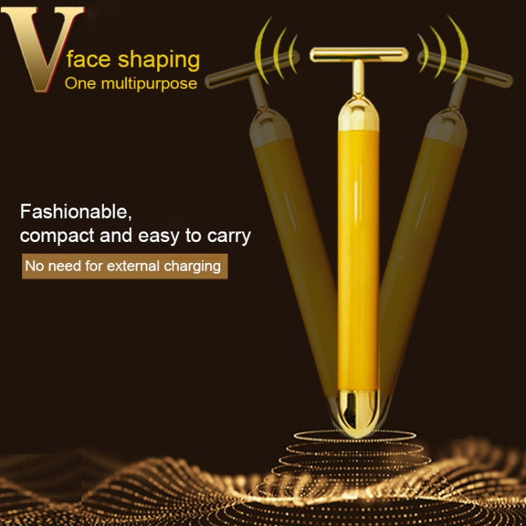 Beauty Electric Facial Pulse Roller Massager(24K Gold) by bashfashion