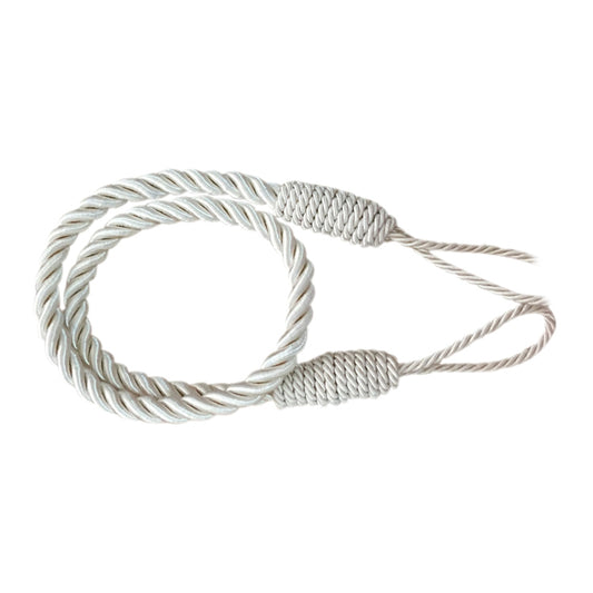 1 Pair Hand-wound Curtain Straps Curtain Rope Curtain Tassels Straps(Ivory) by bashfashion