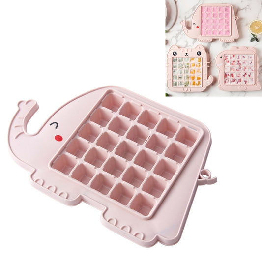 Creative Cute Cartoon Animal Shape Ice Grid Summer Homemade Children DIY Juice Popsicle Mold, Style:Elephant(Pink) by bashfashion
