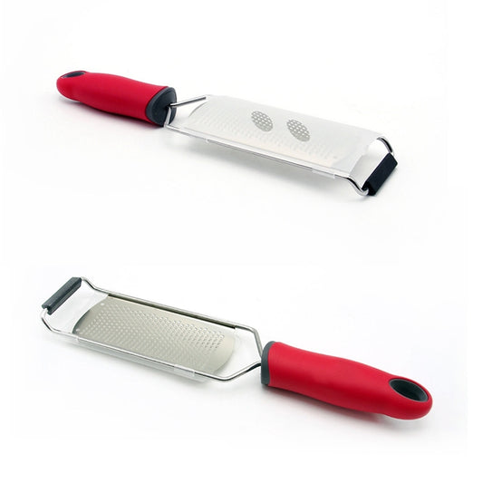 Cheese Grater Stainless Steel Blade Cheese Slicer Lemon Grater Chocolate Scraping Planer with Protective Cover(Black) by bashfashion