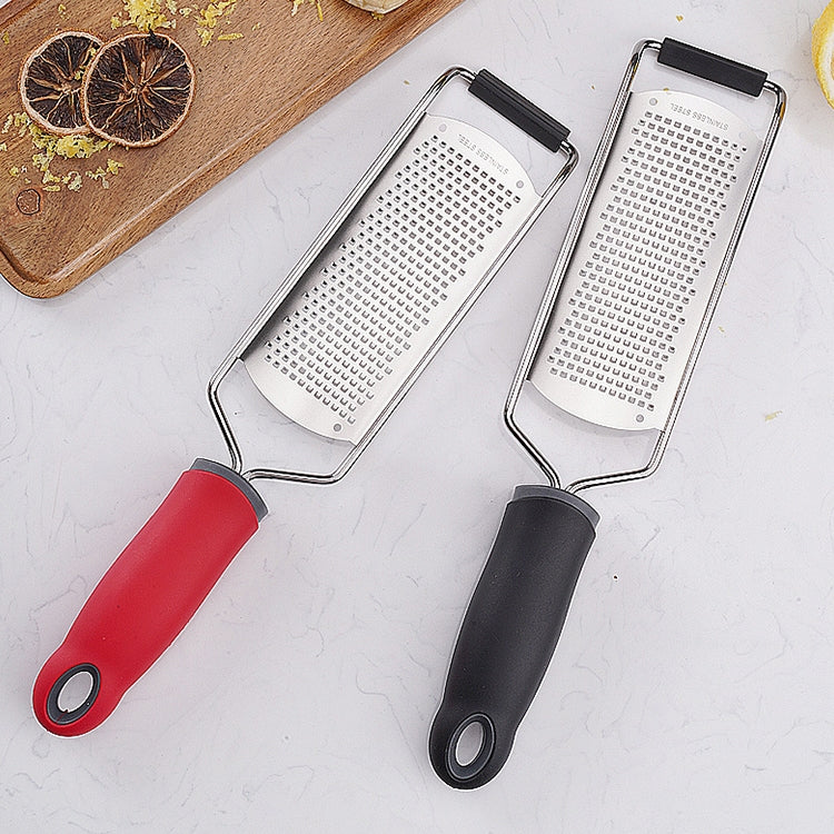 Cheese Grater Stainless Steel Blade Cheese Slicer Lemon Grater Chocolate Scraping Planer with Protective Cover(Black) by bashfashion