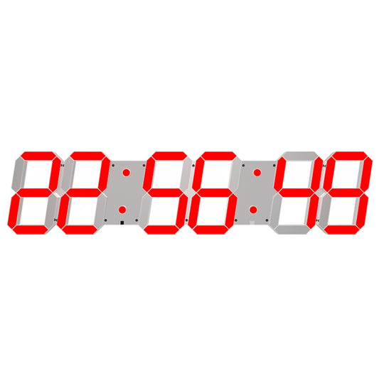 Creative LED Digital Wall Clock Multi-function WIFI Clock, Style:6 Bit Hollow WIFI(Red) by bashfashion