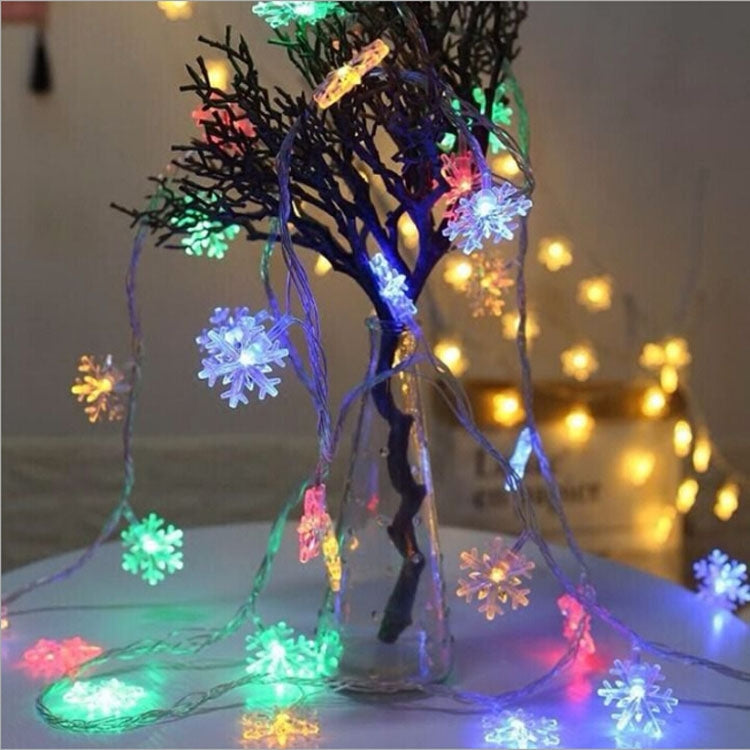 3m 20 LEDs USB Home New Year Christmas Decoration Snowflake Garland Light(Colorful Light) by bashfashion
