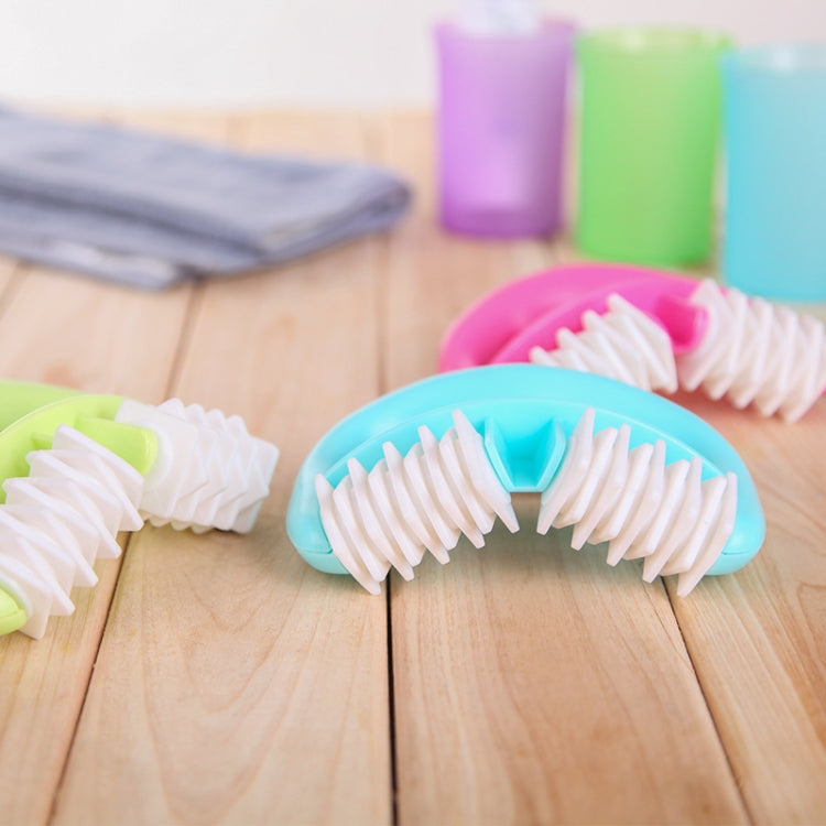 T9142 Plastic Manual Two-wheel Massager Round Handle Massager(Blue) by bashfashion