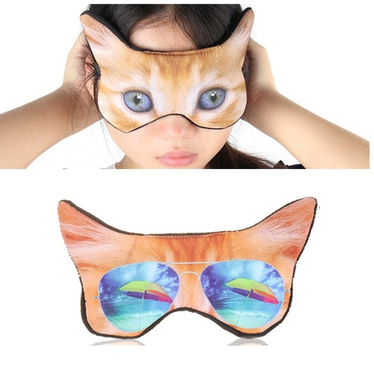 3D Eye Mask Shading Sleeping Cartoon Animal Printed Eye Mask(Glasses) by bashfashion