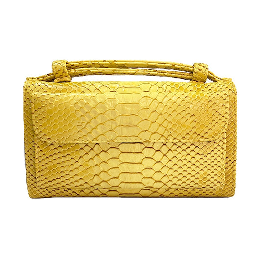 Genuine Leather Women Hand Bag Female Fashion Chain Shoulder Bag Luxury Designer Tote Messenger Bags(Egg yellow) by bashfashion