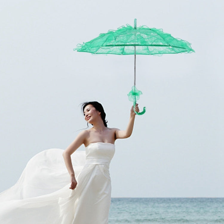 Wedding Parties Bridal Lace Cotton Umbrella Dancing Photography Prop Umbrella(Pink) by others