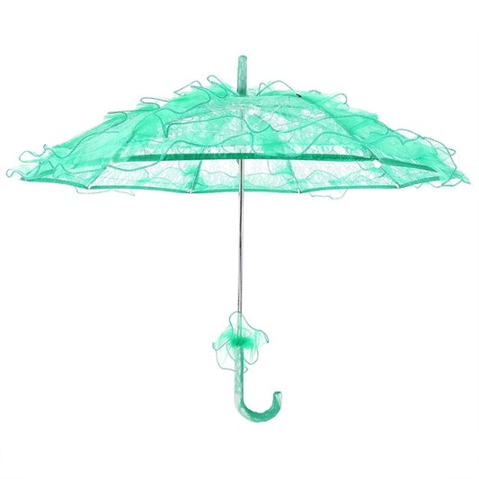 Wedding Parties Bridal Lace Cotton Umbrella Dancing Photography Prop Umbrella(Green) by others