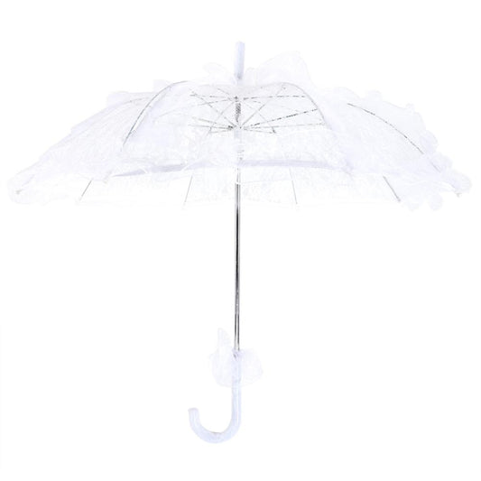 Wedding Parties Bridal Lace Cotton Umbrella Dancing Photography Prop Umbrella(White) by others