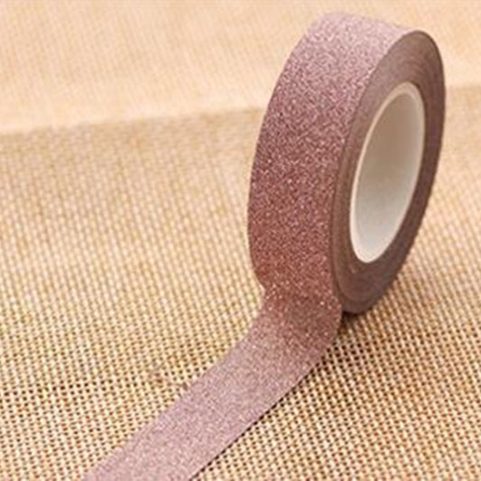 Flash Washi Sticky Paper Tape Label DIY Decorative Tape, Length: 10m(Skin Pink) by others