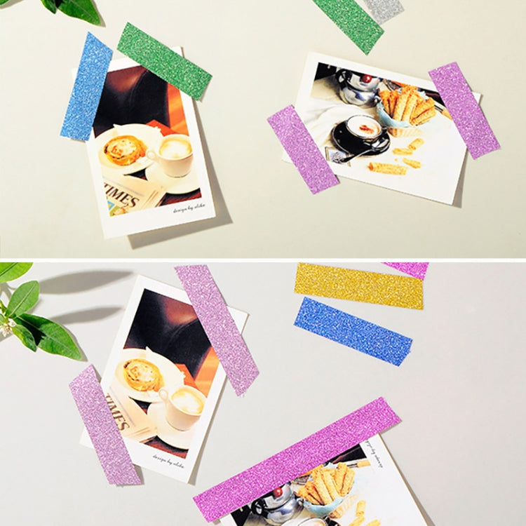 Flash Washi Sticky Paper Tape Label DIY Decorative Tape, Length: 10m(Skin Pink) by others