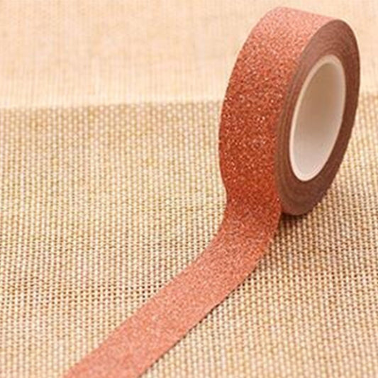 Flash Washi Sticky Paper Tape Label DIY Decorative Tape, Length: 10m(Orange) by others