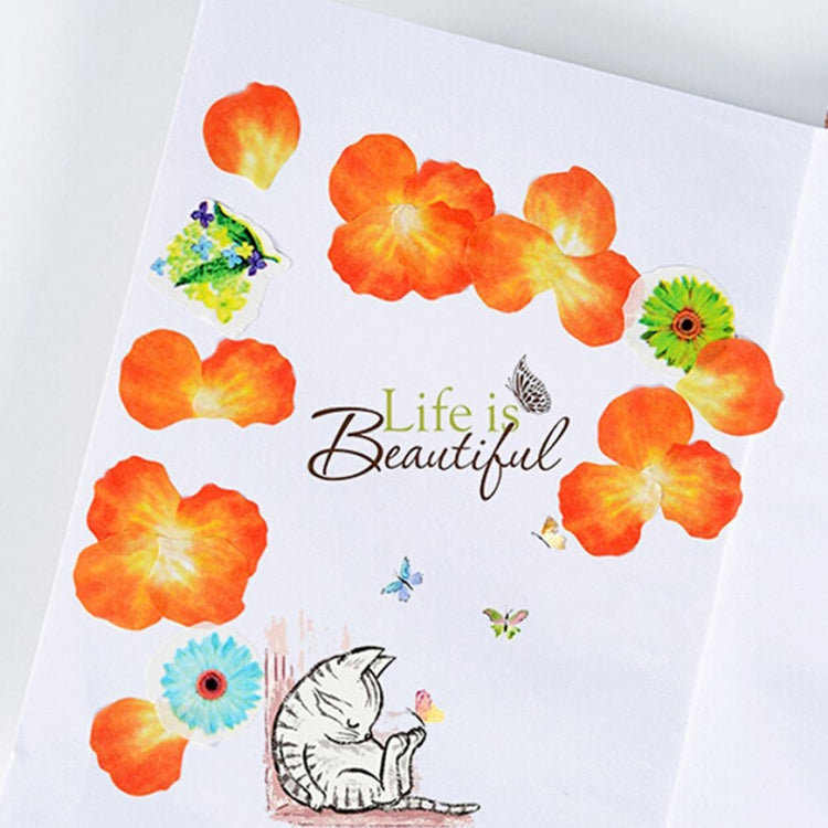 Flower Petals Tape Decorative Masking Tape Scrapbooking Diary Paper Stickers Size: 4.0x3.5cm(Blue) by bashfashion